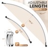Bonpally Curved Shower Curtain Rod 40-72 Inches Adjustable, Aluminum Shower