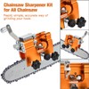 Chainsaw Sharpener, Chainsaw Chain Sharpening Jig Kits with 3PCS Carbide