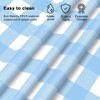 Light Blue Checkered Tablecloth, 54 ×108 Inches Rectangle Blue Disposable