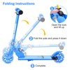 Herefun Children's Scooter with LED Light Up PU Wheels, Height