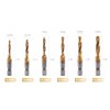 HIDOTOL Titanium Combination Drill and Tap Bits Set, 6 PC