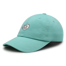JPAK Sleeping Cat Premium Dad Hat Embroidered Cotton Baseball Cap Cute Mint