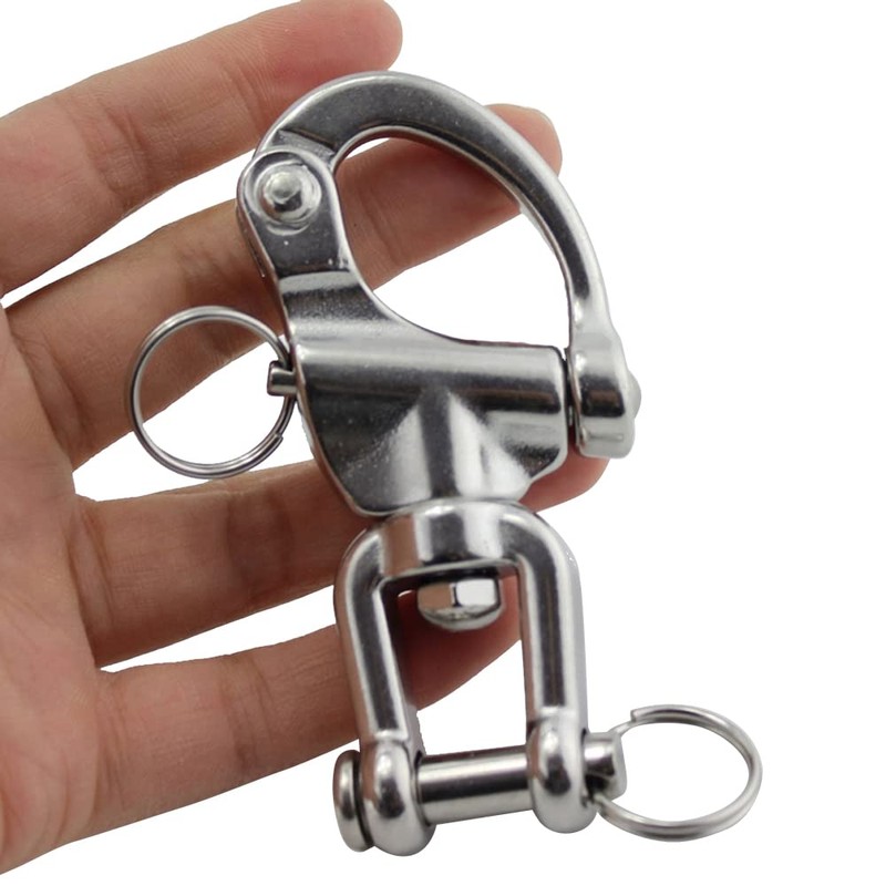 Small Snap Hooks, Pack of 2 Stainless Steel Quick Release