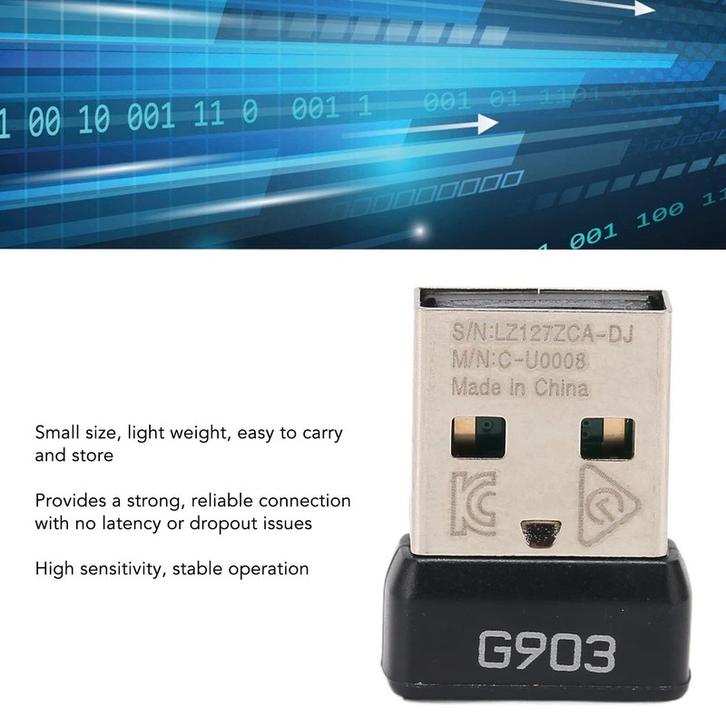 USB Receiver for G903 Mouse, Portable 2.4GHz Wireless Plug and