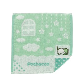 Marushin 3725010200 Mini Towel, Sanrio Pochacco, Futon Pochacco, 100% Cotton, Antibacterial and Odor Resistant, Present, Gift