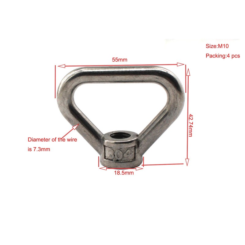4 pcs of M10 304 Stainless Steel Heavy Duty Lifting