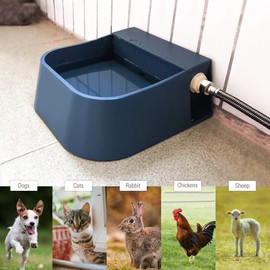 Namsan Automatic Dog Water Bowl with Float Valve 2L Pet Water Trough Water Feeder Anti-Splash Anti-Overflow Float Bowl for Dog Cat Sheep Chickens
