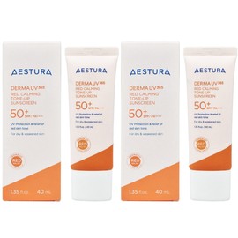 Aestura Derma UV365 Red Soothing Tone Up Sun Cream 40ml x2 SPF50+ Redness Soothing / 에스트라 더마 유브이365 레드진정 톤업선크림 40ml x2개 SPF50+붉은기 진정