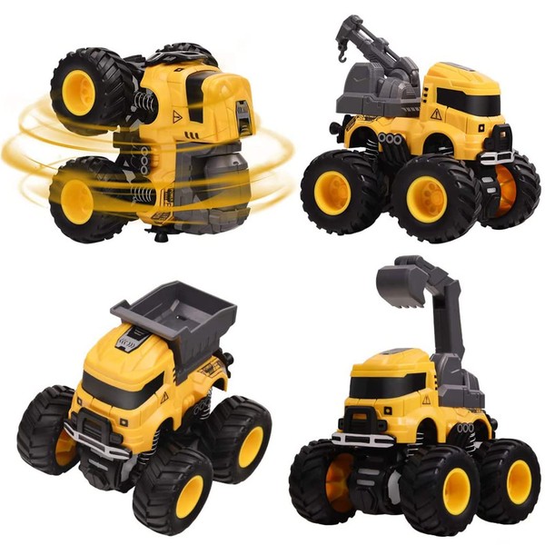 Lonandy Construction Truck Toy Push and Go Car Toys for