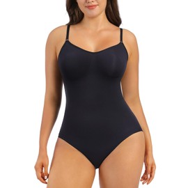 QRP Shapewear Bodysuits for Women, Tummy Control Body Shaper Seamless Sculpting Body Suit Snatched Waist