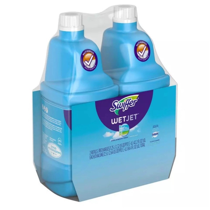 Swiffer WetJet 42 Oz Floor Cleaner Refills Fresh Scent 4-Bottles