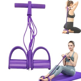 21 Fitness Resistance Bands-6 Tube Pedal Ankle Puller,2025 Upgrade Multifunctional Exercise Stretch Bands, Home Workout Sit-up Ab Training Auxiliary Device for Women,Men