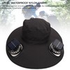 Solar Fan Hat Large Brim Quick Dry Breathable 3 Speeds