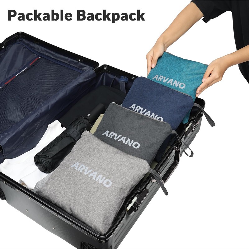 Arvano Hiking Backpack Lightweight Foldable Backpack 10L Small Rucksack for