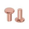 uxcell 25 Pcs 5/32" x 5/16" Flat Head Copper Solid