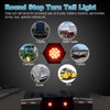Partsam 2Pcs 4 Inch Round Red LED Trailer Tail Lights