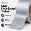STRBOXONG Nastro Americano Grigio Argento 48mm x 20m, 3 Rotoli,
