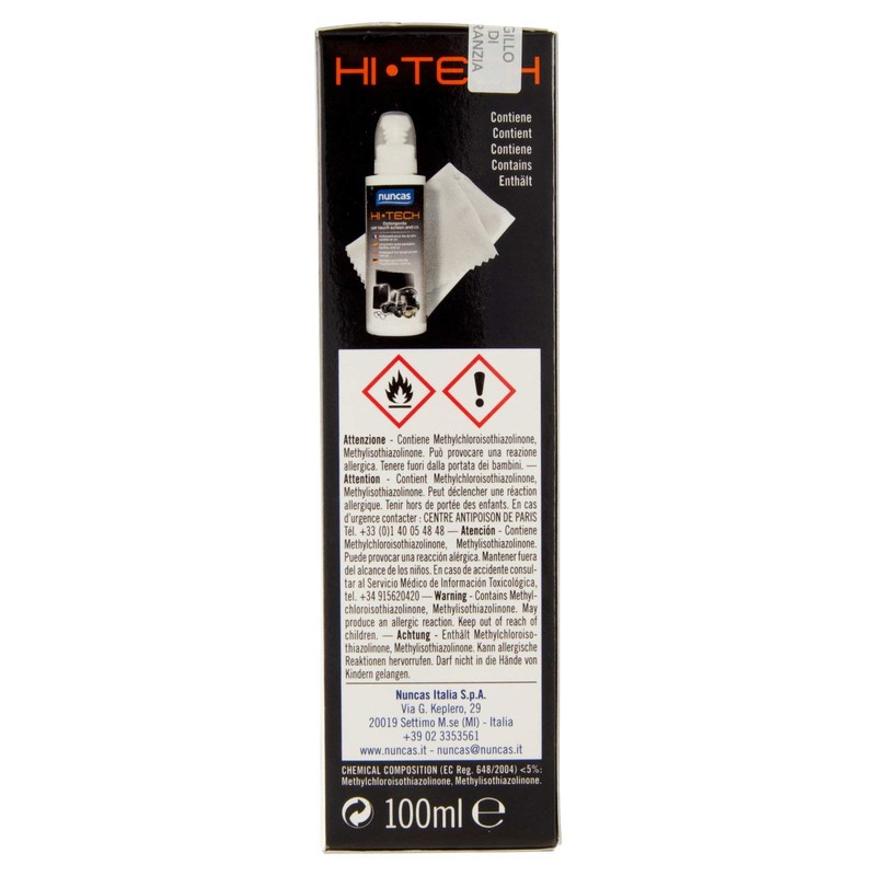 Nuncas Hi-Tech - Detergente Touchscreen - 100ml