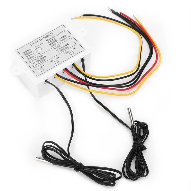 ZFX-ST3012 Intelligent Digital Temperature Controller Dual Display Electric Microcomputer Thermostat(12V