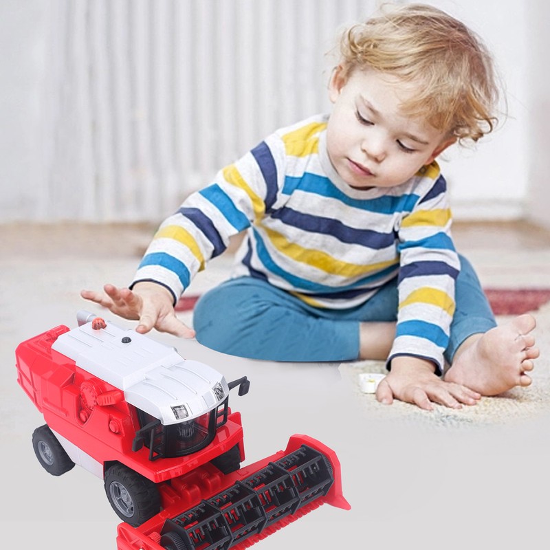 Combine Harvester Toy Realistic Sound Light Battery Powered Farm Vehicle