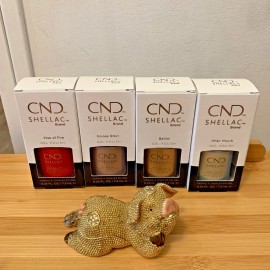 CND SHELLAC UV GEL POLISH - NIGHT MOVES COLLECTION - 4 PCS - 92494- Bellini