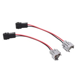 Fuel Injector Connector, 2PCS Fuel Injector Connector Stable Connection Fuel Injector Connector Adapter Plug Replacement for Bosch EV1 Style Injectors