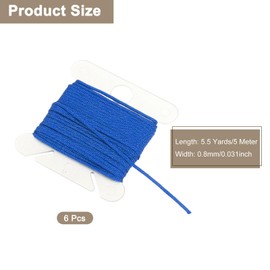 sourcing map Braided Lift Shade Cord, 0.8mm 5.5 Yards Roman Shades Cord Braided Nylon Cord String Necklace Bracelet String Cord for Roman Blind Shade Rollers DIY Craft, Sapphire Blue