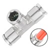 Yoebor Stainless Steel 304 Pneumatic Push to Connect Tee 8mm