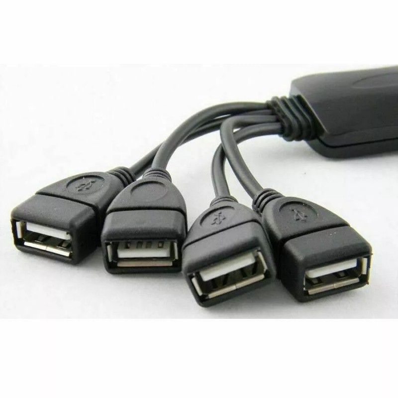 Unbranded 4 Port USB 2.0 High Speed Hub Octopus Splitter