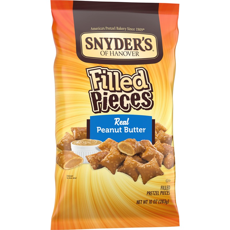 Snyder's of Hanover Pretzels Pieces, Peanut Butter Filled, 10 Ounce