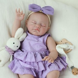 WOOROY Reborn Baby Doll - Birthday & Christmas Gift, 20 In Newborn Realistic Baby Dolls, Soft Cloth Body with Gift Box Girl Gift 2025 for Kids 3+