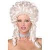 baroque wig vertical roll white