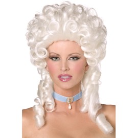 baroque wig vertical roll white