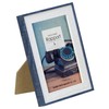 HAKUBA FWRP-BLL Wooden Picture Frame, Large Size, Blue, with Stand,