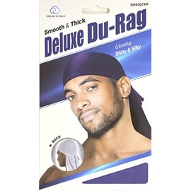 Dream Deluxe Du-Rag Purple Smooth & Thick, Stretchable, Wrinkle Free, 100% Polyester