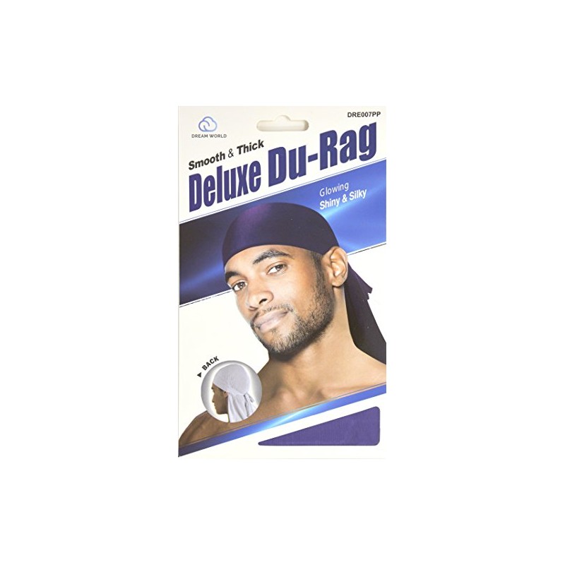 Dream Deluxe Du-Rag Purple Smooth & Thick, Stretchable, Wrinkle Free,