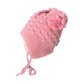 Sterntaler Baby Girl Hat Baby Bobble Hat Structured Hat Baby Cap Children Cotton with Tie Band Pink 39, pink