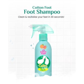 VEILMENT Cotton Foot - Foot Shampoo (Grapefruit, 13fl oz) - Refreshing Cleanse Spray, Deodorizing Foot Care Wash. Foaming Wash, Easy to Use.