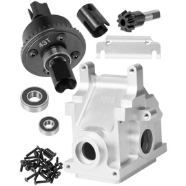 RCHuiWow RC Gearbox Case Upgrades for 1/7 Arrm a 6S Mojave,Limitless,1/8 Arrma Kraton,Senton,Outcast,Talion,Notorious,Typhon 6S BLX,7075 Alloy Aluminum Diff Housing Gearbox Case,Silver