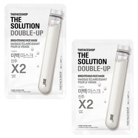 The Face Shop [Double Set] The Solution Double Up Whitening Mask Sheet / [더블구성] 더 솔루션 더블업 미백마스크시트