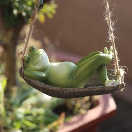 BRMM MIA Garden Statues Frog Statues Garden Ornaments Animal Outdoor Decorations Garden Animal Sculpture (Frog)