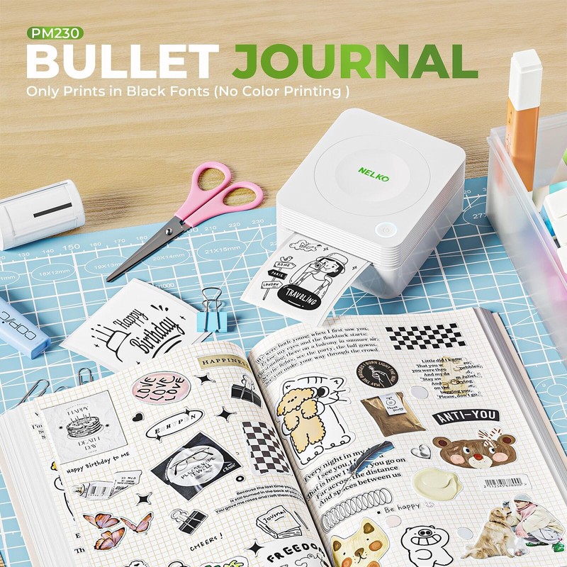 Nelko Mini Sticker Printer PM230 Bluetooth Thermal Printer for Labels