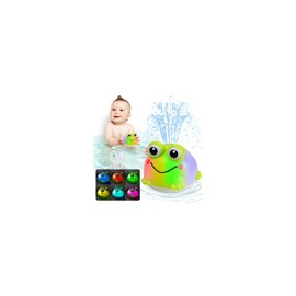 Light Up Bath Toys for Kids Ages 1-3,Rechargeable Frog Bath Toy Sprinkler for Babies 6-12 Months,Water Pool Bathtub Fountain Toys,Infant Toddlers Boys Girls Birthday Gifts