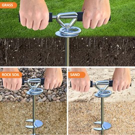 Dog Tie Out Stake,360° Swivel Dog Runner for Yard,Dog Run Anchors for Large Dogs up to 150 lbs,Dog Leads for Yard Heavy Duty-Use Any Dog Tie Out Cable or Yard Leash/Sand/Camping