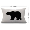 BGBDEIA Bear Cushion Cover,Throw Pillow Cover Black Bear Decorative Pillow