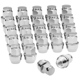MIDOU AUTO 24pcs M14x1.5 OEM Factory Style Lug Nuts Replacement for 2015-2023 F150 Expedition Lincoln Navigator, 14x1.5mm One-Piece Design Chrome Wheel Lug Nut 21mm Hex High Strength Rust Resistant