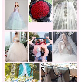 160 cm x 5 m Tulle Fabric Tulle Ribbon Tulle Decorative Fabric for Wedding Birthday Christmas Party Decoration Sewing Bridal Veils Wedding Dress Table Runner Tutu Skirts Gift Bow, Purple