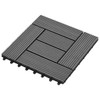 vidaXL WPC Decking Tiles, Gray, 11 pcs, 11.8"x11.8", Water-Resistant &