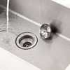Luxier KS01-B 3 1/2" Drop-in Kitchen/Bar Sink Basket Strainer, Stainless