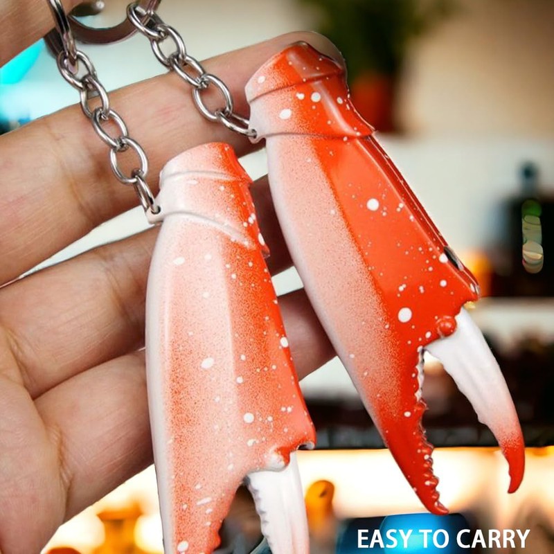 Crab Claw Keychain Lighter, Butane Soft Flame, Refillable Butane Torch,